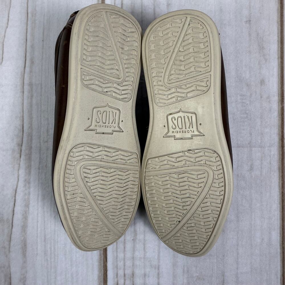 Florsheim Kids Brown Leather Memory Foam Slip On Loafers Size 11C - Picture 4 of 6